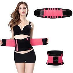 Jueachy Waist Trainer Belt for Women, Breathable Sweat Belt Waist Cincher Trimmer Body Shaper Gi ...