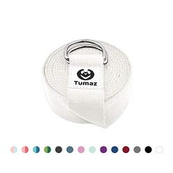 Tumaz Yoga Strap with Adjustable D-Ring Buckle (6ft/8ft/10ft, Many Stylish Colors) – Best  ...