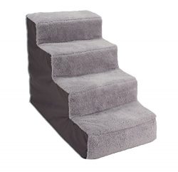 Dallas Manufacturing Co. 4 Step Home Décor Pet Steps, Gray