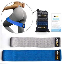 Asgym Booty Resistance Bands for Legs and Butt, Non-Slip Thick Elastic Band Exercise, Heavy Fabr ...