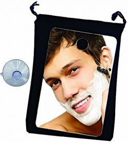 Fog Free Travel Shower Mirror ~ Fogless Shaving On The Go ~ Anti Fog ~ Great No Fog Mirror for H ...