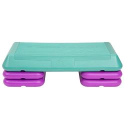 The Step Original Circuit Size Aerobic Platform with Grey Nonslip Platform and Four Original Bla ...