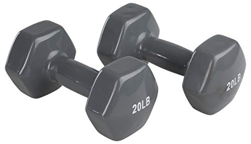 AmazonBasics Vinyl Dumbbells, 20 Pound, Set of 2 - UpExercise | UpExercise