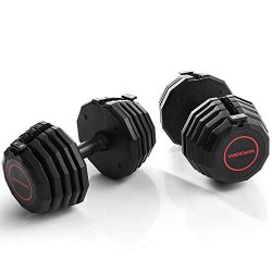 Weider 100LB Select-A-Weight Adjustable Dumbbell Set