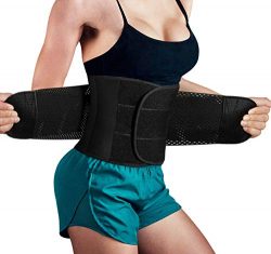 Hourglass Waist Trainer Trimmer Slimming Belt – Hot Neoprene Sauna Sweat Belly Band Body S ...