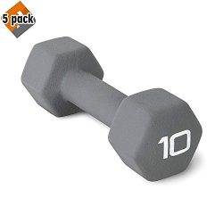 Cap Neoprene Dipped Dumbbell Weights, 5 Pack