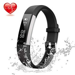 Lintelek Fitness Tracker, Slim Activity Tracker with Heart Rate Monitor, IP67 Waterproof Step Co ...