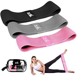 ZJTL Resistance Bands, Strength Booty Bands, Fabric Elastic Loop Exercise Bands, Fitness Hip Ban ...