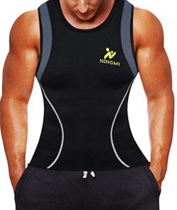 Men Neoprene Waist Trainer Jacket Sweat Vest Sauna Compression Suit Corset Top for Abdominal Tra ...