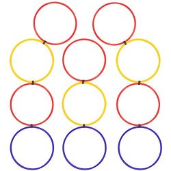 Agility Hoops Ladder Set | 11 Linked Speed Training Rings | Sports Conditioning Drill Equipment  ...