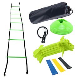 Yaegoo Agility Ladder and Hurdle Training Set – Speed Training Exercise Practice for Socce ...