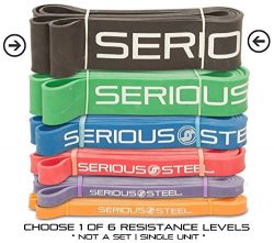 Serious Steel Fitness Black – #5 Strong Assisted Pull-up & Resistance Power Stretch Ba ...