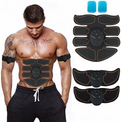 JoJoMooN Muscle Toner, Abdominal Toning Belt EMS ABS Toner Body Muscle Trainer Wireless Portable ...