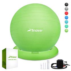 Trideer Ball Chair – Exercise Stability Yoga Ball with Base for Home and Office Desk, Ball ...