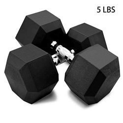 Fine Dumbbells, Deluxe Vinyl Coated Hand Weights All-Purpose Color Coded Dumbbell for Strength T ...