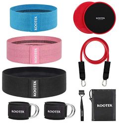 Kootek 10 Pieces Resistance Loop Bands Set – Workout Bands for Leg and Butt Training High  ...