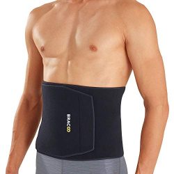 Bracoo Premium Waist Trimmer Weight Loss Wrap (Broad Coverage), Sweat Sauna Slim Belt for Men an ...