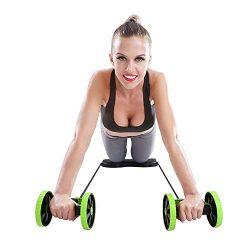 KAZOLEN Double Ab Roller Wheel Home Gym Equipment Work Out Core Abdominal Exercise Fitness Trainer