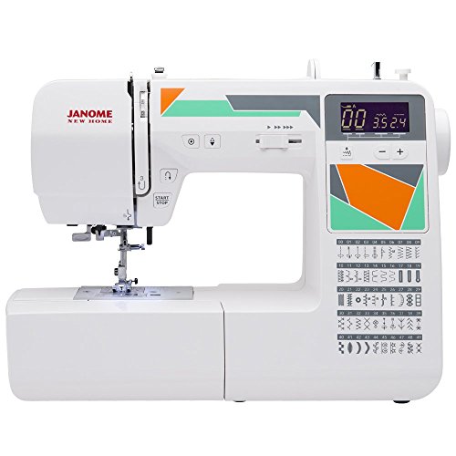 Janome MOD-50 Computerized Sewing Machine with 50 Built-in Stitches, 3 One-Step Buttonholes, Dro ...