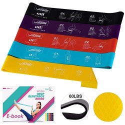 VACNITE Resistance Bands, Ultra-Heavy Anti-slip Exercise Bands Guide Printed on Loop Bands for A ...