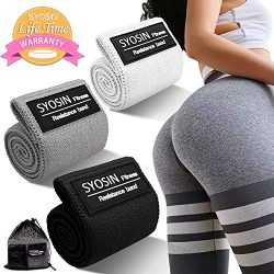 SYOSIN Resistance Bands for Legs and Butt,Fabric Exercise Bands Hip Bands Wide Booty Bands Worko ...