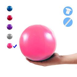 Vaupan Mini Exercise Ball, 9 Inch Small Gym Ball with Inflatable Straw for Yoga, Pilates, Stabil ...