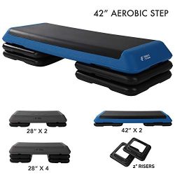 Aerobic Exercise Step Platform by Day 1 Fitness – Adjustable Workout Stepper – 40in  ...