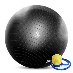 Forbidden Road Exercise Yoga Ball (4 Sizes, 4 Colors) 400 lbs Anti-Burst Slip-Resistant Yoga Bal ...