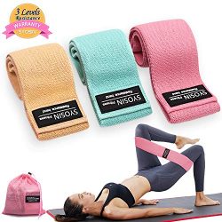 SYOSIN Resistance Bands for Legs and Butt,Fabric Exercise Bands Hip Bands Wide Booty Bands Worko ...