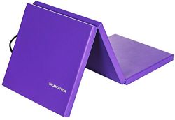 BalanceFrom 2″ Thick Tri-Fold Folding Exercise Mat with Carrying Handles for MMA, Gymnasti ...