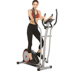 Elliptical Trainer Machine Compact for Home Use, Exercise Fitness Machine with Digital Monitor a ...