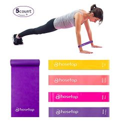 Flat Resistance Bands Loop Exercise Bands Set, Long Latex Elastic Bands Wide Fitness Resistance  ...