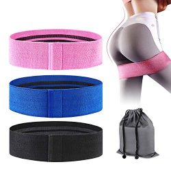 Mixoo Resistance Bands Exercise Bands Set – Strength Booty Fabric Workout Bands Non-Slip T ...