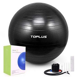 TOPLUS Exercise Ball (Multiple Sizes) Thick Yoga Ball Chair for Fitness, Stability, Balance, Pil ...