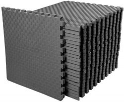 BalanceFrom 1″ Extra Thick Puzzle Exercise Mat with EVA Foam Interlocking Tiles for MMA, E ...