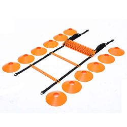 Outroad Speed Agility Training Ladder Set Fitness Equipment Sport Workout Home Gym with 18 ft 12 ...