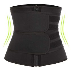 KIWI RATA Neoprene Sauna Waist Trainer Corset Sweat Belt for Women Weight Loss Compression Trimm ...