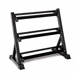 Bonnlo 3 Tier Dumbbell Rack Only, 660 LBS Load-Bearing Heavy Duty Steel Dumbbell Stand Quick Ass ...