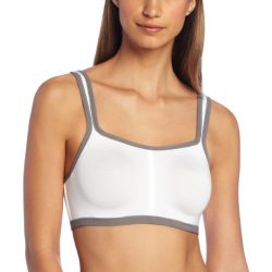 Natori Women’s Yogi Contour Convertible Sport Bra, White/Grey, 34DD