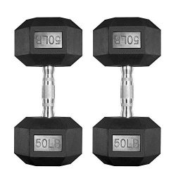 PAPABABE Dumbbells Free Weights Dumbbells Set Man Women Home Weight Set Rubber Coated cast Iron  ...