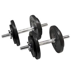 CAP Barbell 50-Pound Adjustable Dumbbell Weight Set, c. Black, 50 LB, Pair