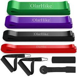 OlarHike Resistance Bands Exercise Bands Pull-Up Bands with 2 Foam Handles, Band Guard, Door Anc ...