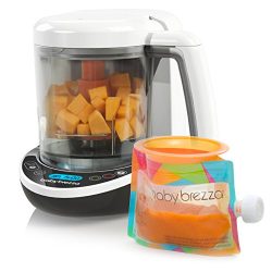 Baby Brezza Small Baby Food Maker Set – Cooker and Blender in One to Steam and Puree Baby  ...