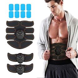 JoJoMooN Muscle Toner Abdominal Toning Belt ABS Muscle Trainer Wireless Portable Unisex Fitness  ...