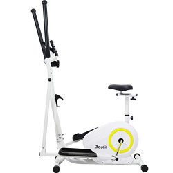 Doufit Elliptical Machine for Home Use, Portable Elliptical Trainer for Aerobic Exercise, Cardio ...