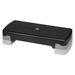 Gaiam Essentials Exercise Step Platform Aerobic Stepper Bench | Fitness Equipment Workout Deck w ...