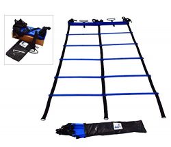 Cintz Speed Ladder, Dual Agility Ladder 15 ft – Blue Color, Comes with a Free Carry Bag