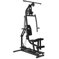 Goplus Multifunctional Trainer Free Weight Strength Training Home Gym Station Workout Machine fo ...