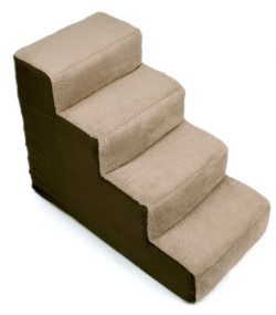 Dallas Manufacturing Co. 4 Step Home Décor Pet Steps, Brown & Tan