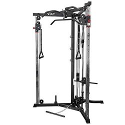 Valor Fitness BD-61 Cable Crossover Station with LAT Pull, Row Bar, and Multi-Grip Pull-Up Station